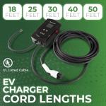 80 Amp Level 2 EV Charger, 25 Feet Cord