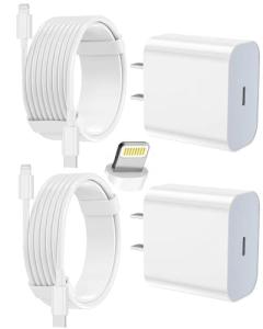 Fast Charging Wall Charger with Long USB-C Cables