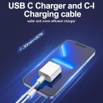 Fast Charging Wall Charger with Long USB-C Cables