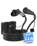 EVDANCE 32A J1772 21FT EV Charger Extension Cable