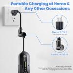 YLITES 32A Portable Fast EV Charger with 25ft Cable