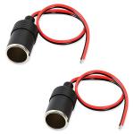 KSOPUERT Car Charger Female Socket Cable Adapter