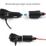 KSOPUERT Car Charger Female Socket Cable Adapter