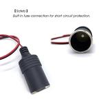 KSOPUERT Car Charger Female Socket Cable Adapter