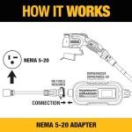 DEWALT NEMA 5-20 Adapter for EV Chargers