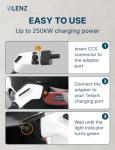 LENZ CCS1 to Tesla Charging Adapter for Fast Charging