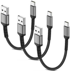 6 Inch Braided USB-C Charging Cable 3 Pack