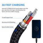 6 Inch Braided USB-C Charging Cable 3 Pack