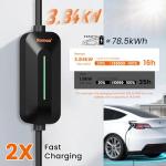 Romaa Level 1 & 2 Tesla EV Charger, 16 Amp
