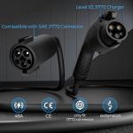 48Amp J1772 EV Charger Extension Cable 33ft