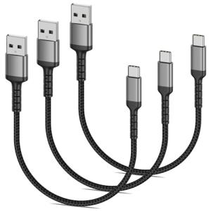 1ft USB C Cable 3-Pack for Fast Charging