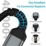 1ft USB C Cable 3-Pack for Fast Charging