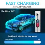 Portable Level 2 EV Charger with 25ft Cable