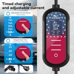 Portable Level 2 EV Charger with 25ft Cable