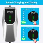 Portable Level 2 EV Charger, 7.68KW Fast Charging