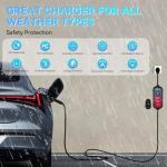 Portable Level 2 EV Charger with 25ft Cable