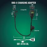 OBDII Adapter Cable for 12V Battery Charging