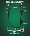 OBDII Adapter Cable for 12V Battery Charging