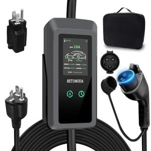 Portable Level 1&2 EV Charger with 25FT Cable