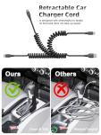 Coiled USB A to C Fast Charge Cable 2-Pack