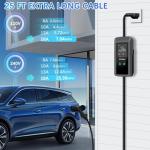 Portable Level 1&2 EV Charger with 25FT Cable