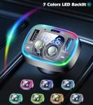 Bluetooth Car Adapter with Fast Charging and FM Radio