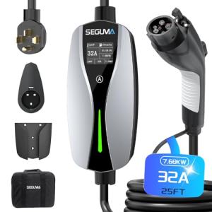 SEGUMA Portable Level 2 EV Charger with 25ft Cable