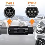 Fexhull Type 1 to Type 2 EV Charger Adapter