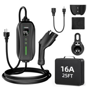 16A Portable EV Charger with 25FT Cord