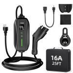 16A Portable EV Charger with 25FT Cord