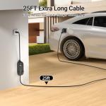 16A Portable EV Charger with 25FT Cord