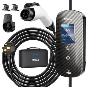 Portable Level 2 EV Charger - 40Amp, 240V, 23ft Cable