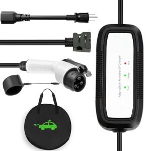 Portable 16A Electric Vehicle Charger with 21Ft Cable