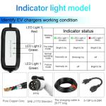 Portable 16A Electric Vehicle Charger with 21Ft Cable
