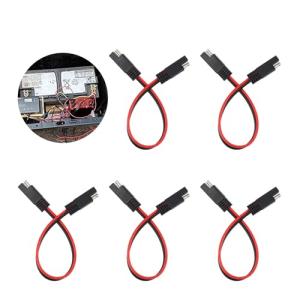 5-Pack 14 Gauge SAE Battery Connector Cables