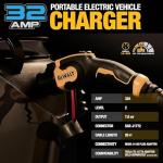 DEWALT Portable Level 2 EV Charger, 32 Amps