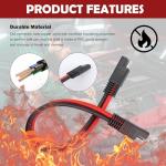 5-Pack 14 Gauge SAE Battery Connector Cables