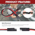 5-Pack 14 Gauge SAE Battery Connector Cables