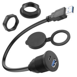 QIANRENON 2-in-1 USB Adapter for Car Dashboard
