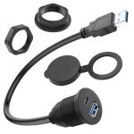QIANRENON 2-in-1 USB Adapter for Car Dashboard