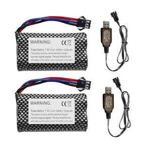 Fytoo 2-Pack 7.4V Lithium Battery for RC Cars