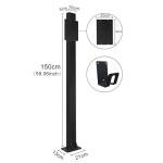 Outdoor EV Charger Pedestal Stand for Heavy-Duty Mount