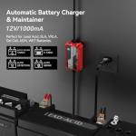 Foval 12V Automatic Battery Charger 1000mA