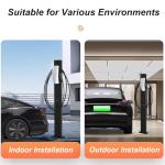Heavy-Duty Outdoor EV Charging Station Stand