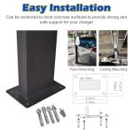 Outdoor EV Charger Stand - 150cm Weatherproof Pole