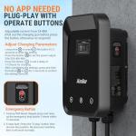 48A Level 2 EV Charger with WiFi App, 25ft Cable