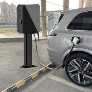 Outdoor EV Charger Stand, Weather-Resistant Support Pole