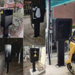 Outdoor EV Charger Stand, Weather-Resistant Support Pole