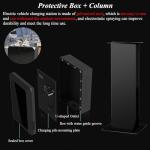 Outdoor EV Charger Stand, Weather-Resistant Support Pole