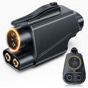 NACS to CCS1 Tesla Charger Adapter, Upgraded Max 500A 1000V nacs DC Adapter Fast Charge for EV Charging Tesla Supercharger Stations EV Charger Adapter Compatible with Ford GM Rivian Polestar EV